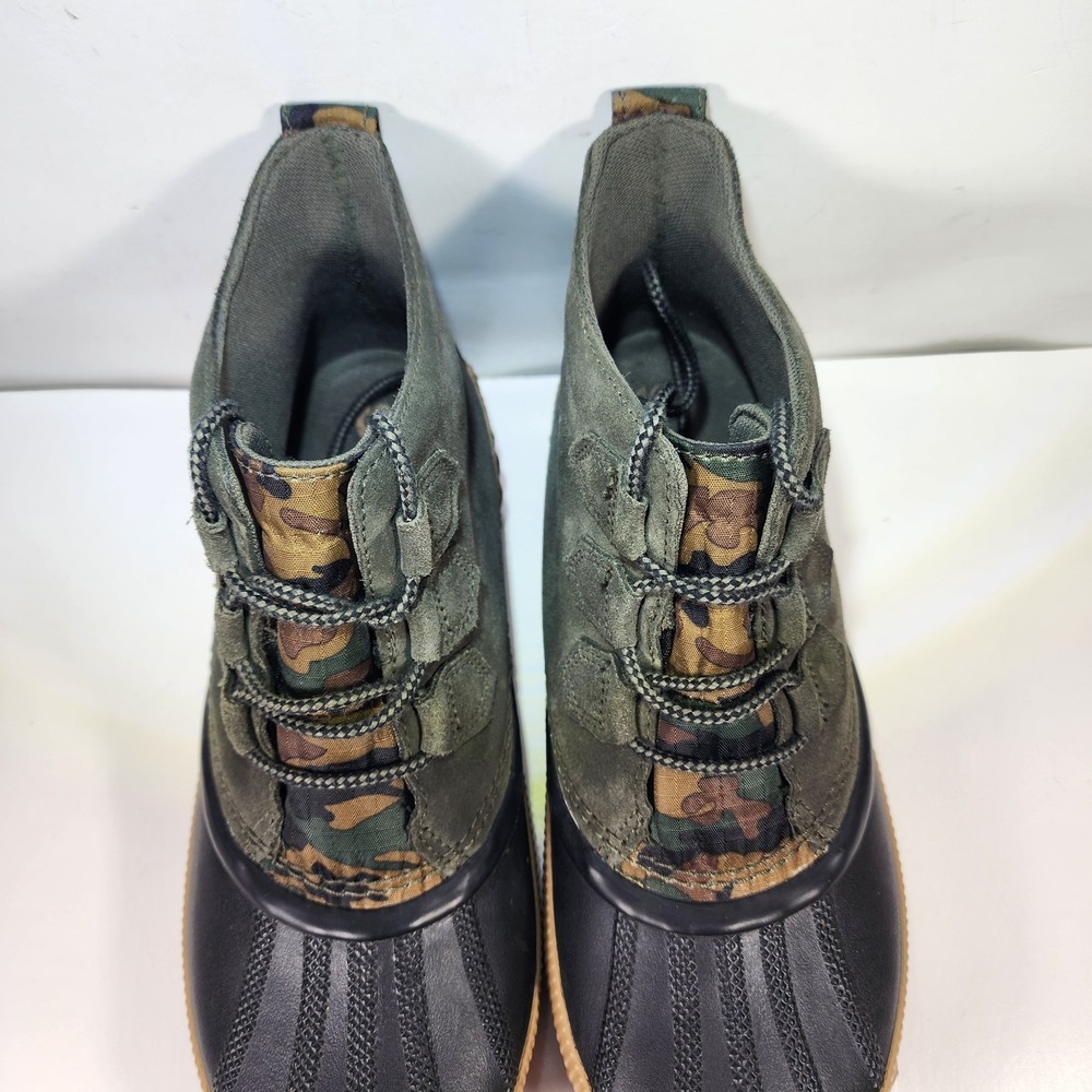 Sorel Out N About Plus Ankle Duck Boots Womens 9.5 Camo Suede Waterproof EUC - Picture 7 of 12